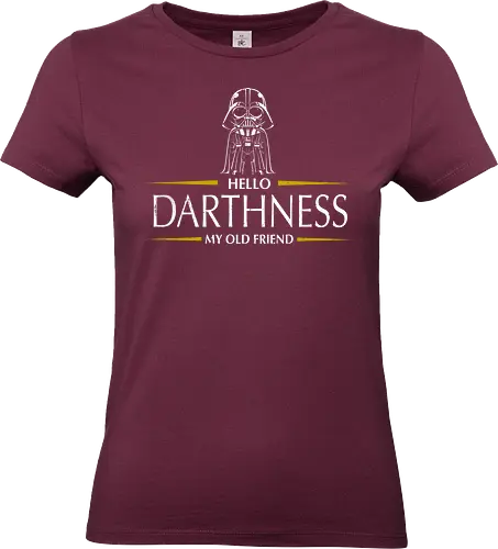 Hello Darthness - drinks, music, simpn and Garfunkel, Villain, kawaii, Space Opera, beer - Standard T-Shirt (Frauen)