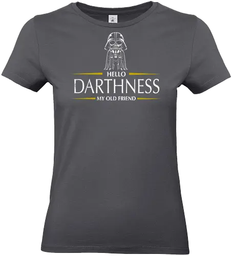 Hello Darthness - drinks, music, simpn and Garfunkel, Villain, kawaii, Space Opera, beer - Standard T-Shirt (Frauen)