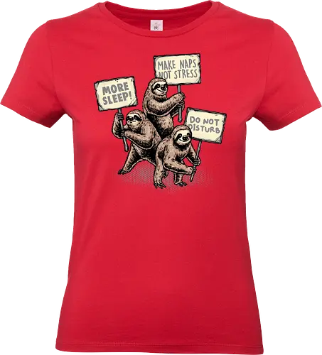 Sloths Unite - sleep, stress, cute, Sloths, sloth, animal, funny, humor - Standard T-Shirt (Frauen)