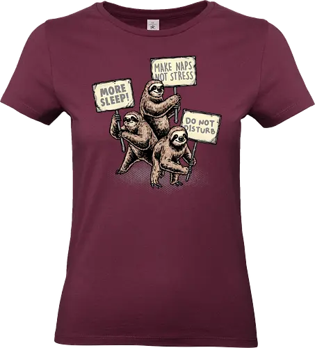 Sloths Unite - sleep, stress, cute, Sloths, sloth, animal, funny, humor - Standard T-Shirt (Frauen)