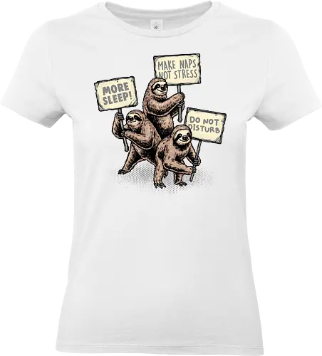Sloths Unite - sleep, stress, cute, Sloths, sloth, animal, funny, humor - Standard T-Shirt (Frauen)