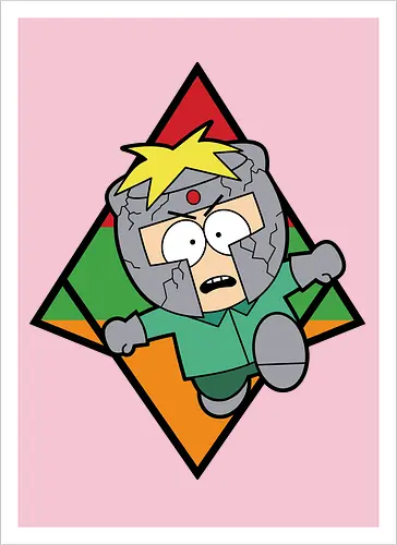 "Professor Chaos Rising" Butters South Park Anime Parody Graphic