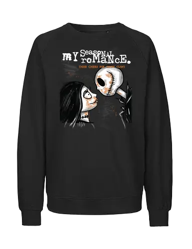 My Seasonal Romance - Jack und Sally Halloween - danny elfman, stop motion, dunkle kunst, my chemical romance, halloween liebe, jack skellington t-shirt, sally albtraum, tim burton, gothic kleidung, Nightmare, teetan, halloween stadt, kürbiskönig, lumpenpuppe, gothic paar - Fairtrade Sweatshirt