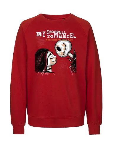 My Seasonal Romance - Jack und Sally Halloween - danny elfman, stop motion, dunkle kunst, my chemical romance, halloween liebe, jack skellington t-shirt, sally albtraum, tim burton, gothic kleidung, Nightmare, teetan, halloween stadt, kürbiskönig, lumpenpuppe, gothic paar - Fairtrade Sweatshirt