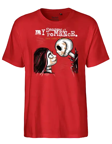 My Seasonal Romance - Jack und Sally Halloween - danny elfman, stop motion, dunkle kunst, my chemical romance, halloween liebe, jack skellington t-shirt, sally albtraum, tim burton, gothic kleidung, Nightmare, teetan, halloween stadt, kürbiskönig, lumpenpuppe, gothic paar - Fairtrade T-Shirt