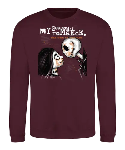 My Seasonal Romance - Jack und Sally Halloween - danny elfman, stop motion, dunkle kunst, my chemical romance, halloween liebe, jack skellington t-shirt, sally albtraum, tim burton, gothic kleidung, Nightmare, teetan, halloween stadt, kürbiskönig, lumpenpuppe, gothic paar - Sweatshirt