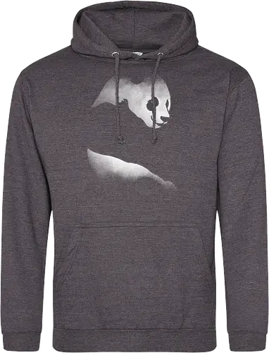 Minimalistisches Panda - Dunkle Silhouette Kunst