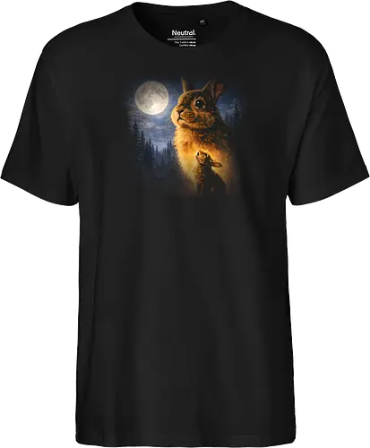 Mystischer Mond Hase Heulender Hase Fantasy Nachtwald