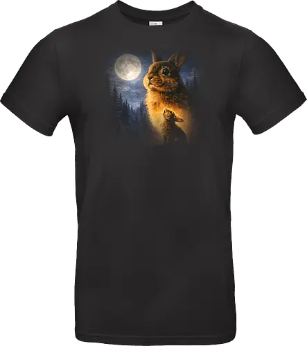 Mystischer Mond Hase Heulender Hase Fantasy Nachtwald