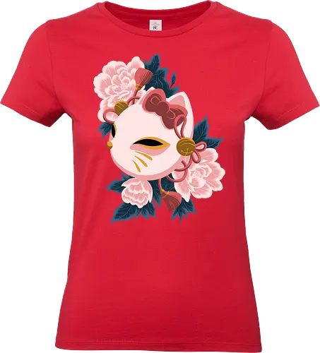 Cute Kitty Mask - Cat, Kitsune, Mask, Japan - Standard T-Shirt (Frauen)