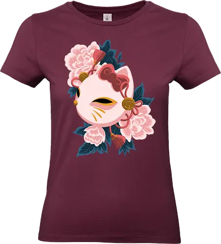 Cute Kitty Mask - Cat, Kitsune, Mask, Japan - Standard T-Shirt (Frauen)