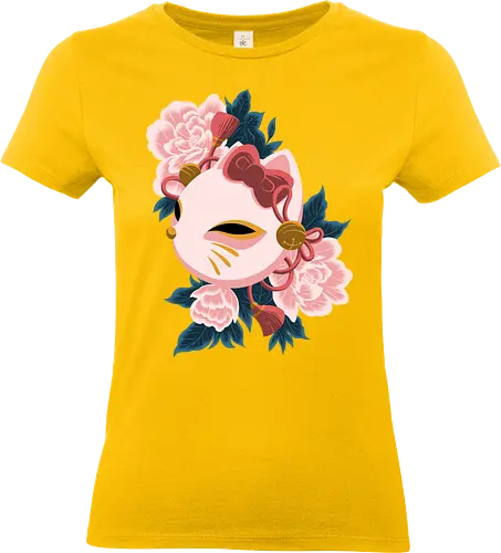 Cute Kitty Mask - Cat, Kitsune, Mask, Japan - Standard T-Shirt (Frauen)