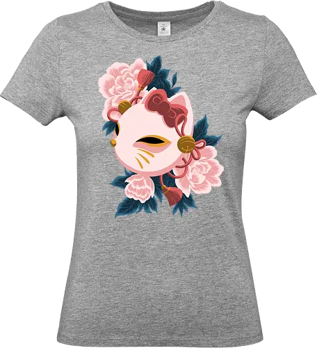 Cute Kitty Mask - Cat, Kitsune, Mask, Japan - Standard T-Shirt (Frauen)