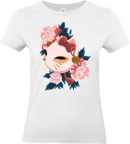 Cute Kitty Mask - Cat, Kitsune, Mask, Japan - Standard T-Shirt (Frauen)