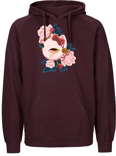 Cute Kitty Mask - Cat, Kitsune, Mask, Japan - Fairtrade Hoodie