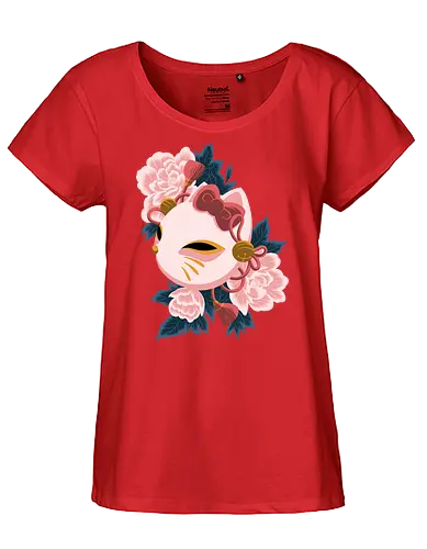 Cute Kitty Mask - Cat, Kitsune, Mask, Japan - Fairtrade Girl Shirt
