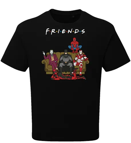 Super Hero Friends" Comic Book Parody Sitcom Couch Graphic