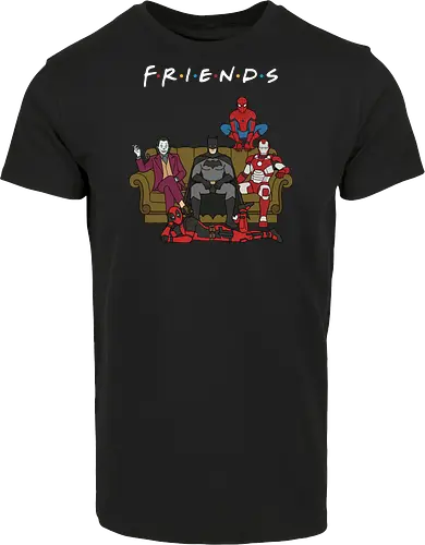 Super Hero Friends" Comic Book Parody Sitcom Couch Graphic