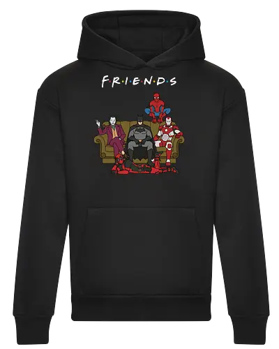 Super Hero Friends" Comic Book Parody Sitcom Couch Graphic