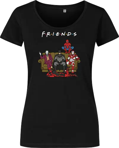 Super Hero Friends" Comic Book Parody Sitcom Couch Graphic