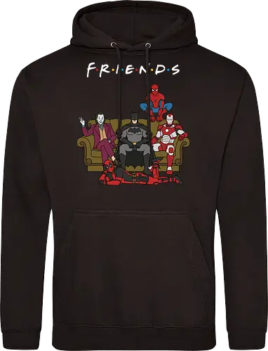 Super Hero Friends" Comic Book Parody Sitcom Couch Graphic