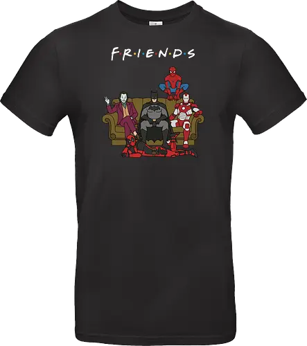 Super Hero Friends" Comic Book Parody Sitcom Couch Graphic