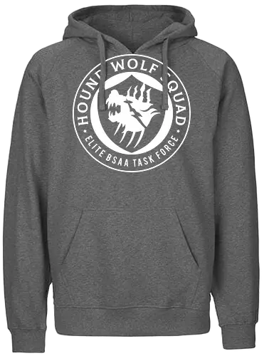 Hound Wolf Squad Crest - Horror, jill valentine, leon s kennedy, umbrella corporation, raccoon city, victor gideon, re9, hound wolf, evil requiem, evil 9, evil 2, evil 3 nemesis, evil 4, albert wesker, chris redfield, grace ashcroft - Fairtrade Hoodie