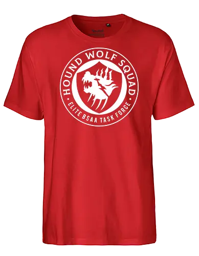 Hound Wolf Squad Crest - Horror, jill valentine, leon s kennedy, umbrella corporation, raccoon city, victor gideon, re9, hound wolf, evil requiem, evil 9, evil 2, evil 3 nemesis, evil 4, albert wesker, chris redfield, grace ashcroft - Fairtrade T-Shirt