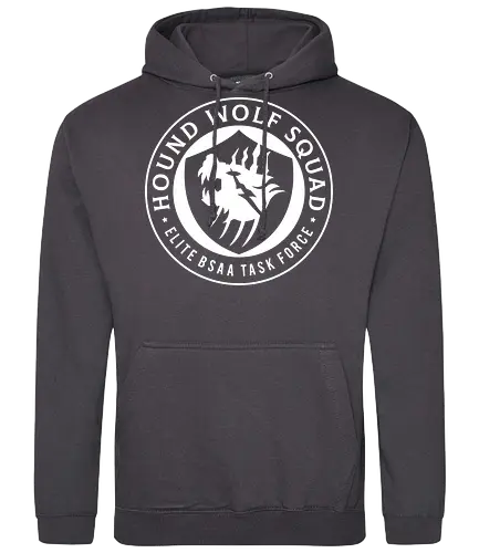 Hound Wolf Squad Crest - Horror, jill valentine, leon s kennedy, umbrella corporation, raccoon city, victor gideon, re9, hound wolf, evil requiem, evil 9, evil 2, evil 3 nemesis, evil 4, albert wesker, chris redfield, grace ashcroft - Standard Hoodie