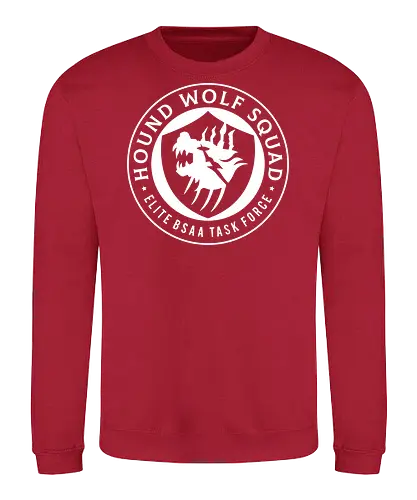 Hound Wolf Squad Crest - Horror, jill valentine, leon s kennedy, umbrella corporation, raccoon city, victor gideon, re9, hound wolf, evil requiem, evil 9, evil 2, evil 3 nemesis, evil 4, albert wesker, chris redfield, grace ashcroft - Sweatshirt