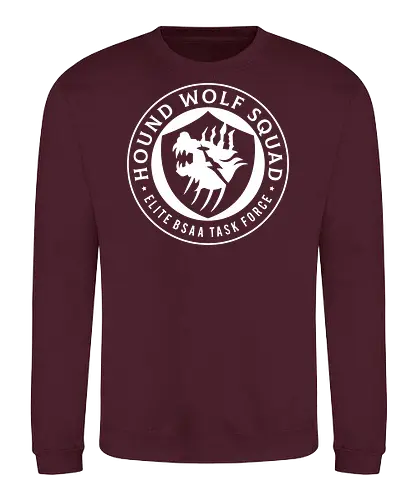 Hound Wolf Squad Crest - Horror, jill valentine, leon s kennedy, umbrella corporation, raccoon city, victor gideon, re9, hound wolf, evil requiem, evil 9, evil 2, evil 3 nemesis, evil 4, albert wesker, chris redfield, grace ashcroft - Sweatshirt