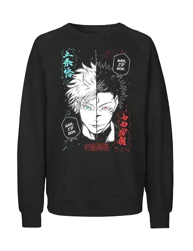 Gojo Satoru Vs Sukuna Ryomen Kaisen - Jujutsu - Cool, Kawaii, Anime, Manga, Tokyo, Angry, Japanese Art, Aesthetic, Manga Style, Zylixzen, Aggressive, Gamer, Otaku, Gift - Fairtrade Sweatshirt