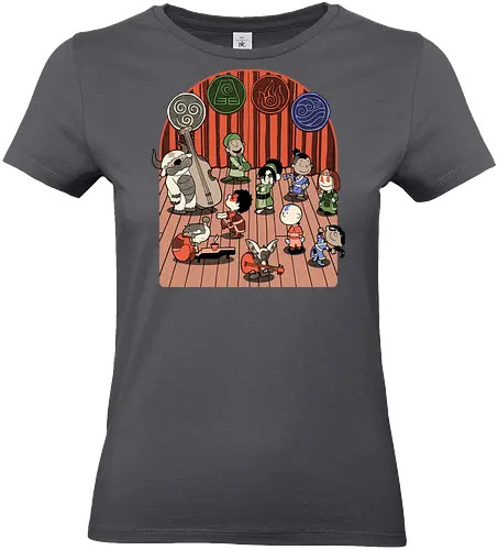 Elemental Animation Band - Music Group, Magical Creature, Fire, Earth, Air, Elements, Elemental, Element, Martial Arts, Dance, Music, Musical, Musician, Tv Show, Animation, Animated, Internet, Memes, Meme, Adventure, Fantasy, Magic, Magical, Water - Standard T-Shirt (Frauen)