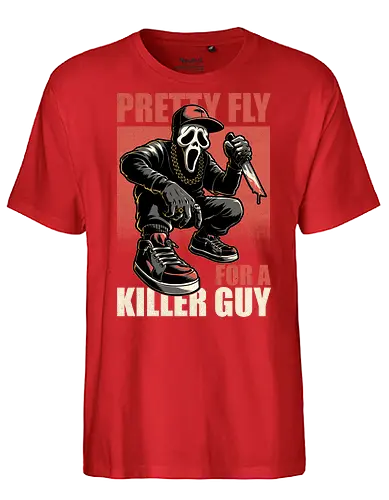 Music Horror Movie - Scary, Killer, Serial Killer, Assassin, Murder, Rapper, Rap, Gangsta Rap, Gangsters, Gangster, Street, Street Art, Streetwear, Spooky, Scared, Parody, Comedy, Movie, Movies, Classic, Horror, Horror Movies, Horror Movie, Music, Meme, Joke - Fairtrade T-Shirt