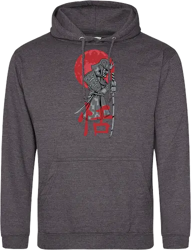 Japanese Ronin Samurai Warrior Red Sun