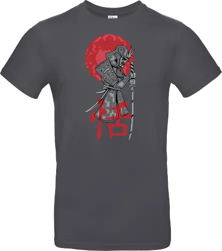 Japanese Ronin Samurai Warrior Red Sun