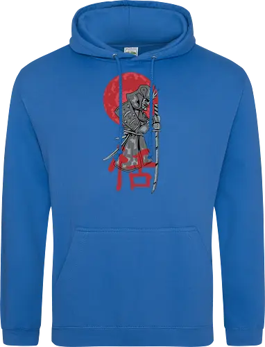 Japanese Ronin Samurai Warrior Red Sun