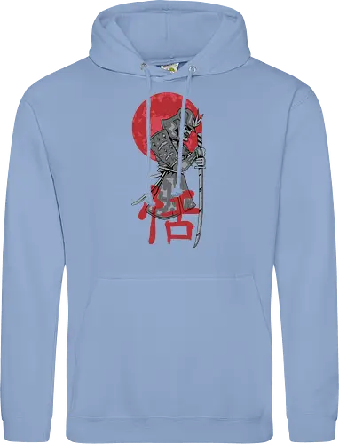 Japanese Ronin Samurai Warrior Red Sun