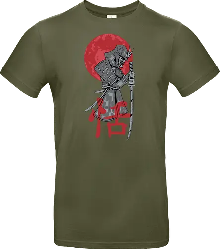 Japanese Ronin Samurai Warrior Red Sun