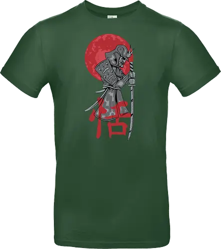 Japanese Ronin Samurai Warrior Red Sun