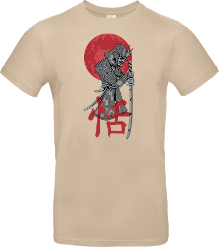 Japanese Ronin Samurai Warrior Red Sun