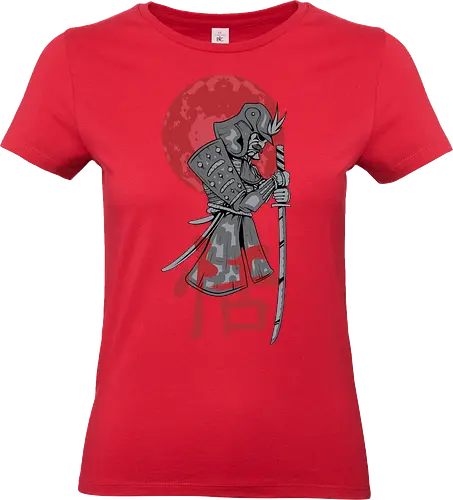 Japanese Ronin Samurai Warrior Red Sun - Japan, Katana, Bushido, Ronin, Japanese Art, Warrior, Ninja, Red Sun, Anime Style, Manga, Martial Arts, Tokyo, Asian Culture, History, Sword. - Standard T-Shirt (Frauen)