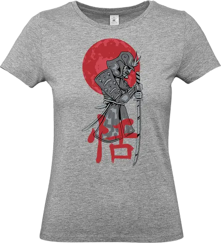 Japanese Ronin Samurai Warrior Red Sun - Japan, Katana, Bushido, Ronin, Japanese Art, Warrior, Ninja, Red Sun, Anime Style, Manga, Martial Arts, Tokyo, Asian Culture, History, Sword. - Standard T-Shirt (Frauen)