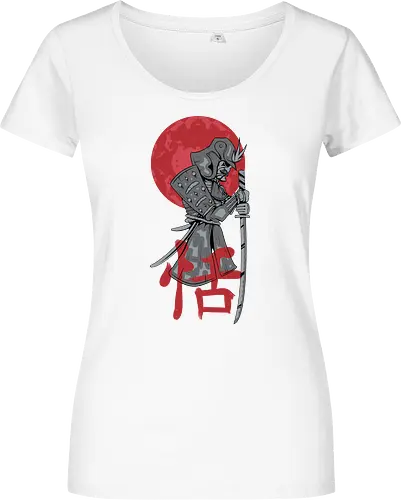 Japanese Ronin Samurai Warrior Red Sun