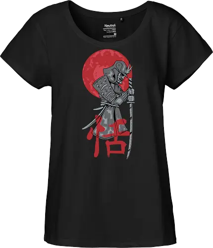Japanese Ronin Samurai Warrior Red Sun