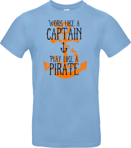 Work Like A Captain Play Like A Pirate Nautical Quote