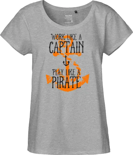 Work Like A Captain Play Like A Pirate Nautical Quote