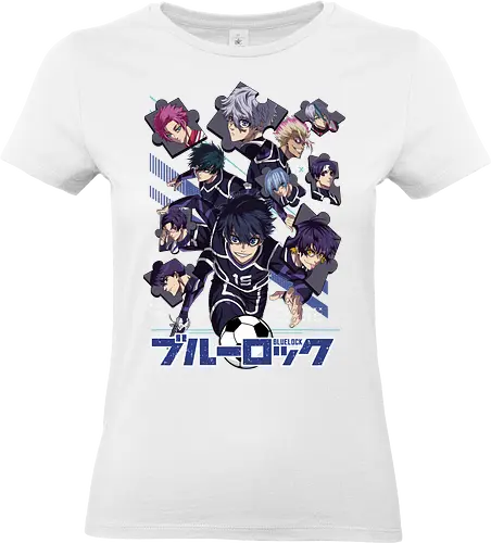 Blue Lock – Striker Evolution - anime aesthetic, blue lock, soccer anime, football anime, striker program, egoist player, anime sports, competitive anime, sports manga, japanese anime, anime art, goal scoring, striker battle, training arc, intense rivalry - Standard T-Shirt (Frauen)