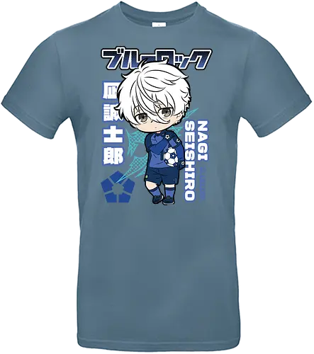 Nagi – Chibi Genius - blue lock, nagi seishiro, chibi anime, chibi nagi, cute anime boy, soccer anime, football anime, kawaii anime, sports manga, japanese anime, anime art, mini character, cute design, anime aesthetic, blue lock - Standard T-Shirt