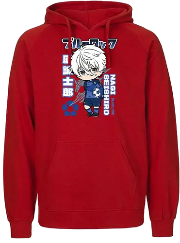 Nagi – Chibi Genius - blue lock, nagi seishiro, chibi anime, chibi nagi, cute anime boy, soccer anime, football anime, kawaii anime, sports manga, japanese anime, anime art, mini character, cute design, anime aesthetic, blue lock - Fairtrade Hoodie